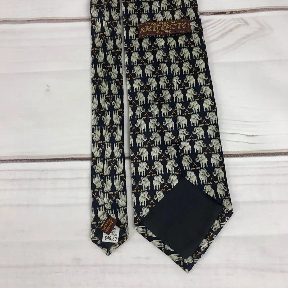 Museum Artifacts GOP Elephant Necktie